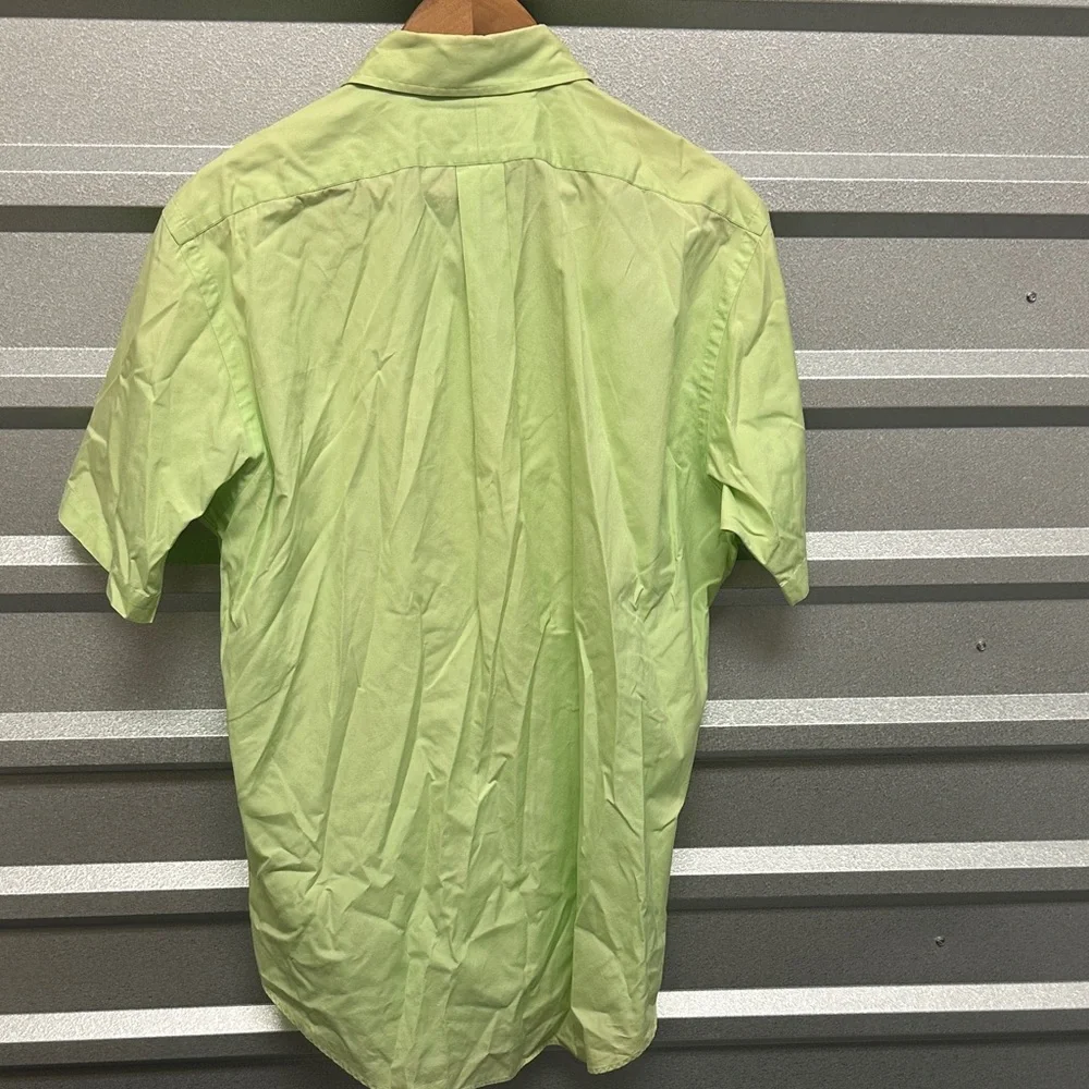Ralph Lauren Men's Lime Green Button Up Shirt Sz Medium‎ Classic Fit Y2K Vintage